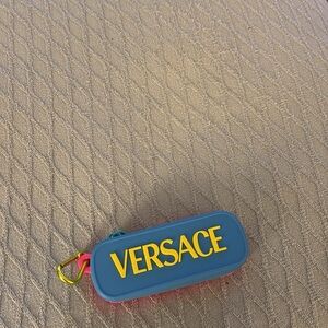 Versace Blue and Pink Keychain with Yellow Accent